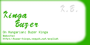 kinga buzer business card